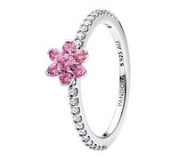 PANDORA Bague en argent pour femme avec fleur scintillante rose 194499C02