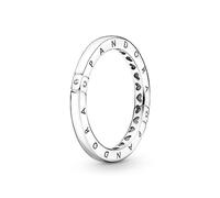 Pandora Bague en argent pour femme Logo & Coeurs 199482C01, 54, Argent sterling, Pas d'autres matériaux