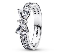 Pandora Bague En Argent Pour Femmes Brillante Boucle Double Rangée 193552C01