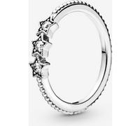 Pandora Passions Bague Étoiles célestes en argent sterling avec zircones cubiques transparentes, taille 48