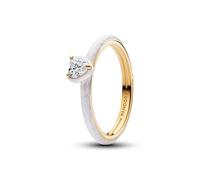 Pandora Bague Cœur Chakra Blanc Métal doré à l'Or 14 carats 58