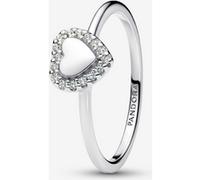 PANDORA 193801C01 Bague pour Femme en Forme de cœur en Argent, 52/16,6, Argent Sterling, Zircone cubique