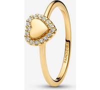 Pandora Bague Halo Cœur Gravable Dorée 52