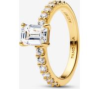 Pandora Bague Halo Rectangulaire Scintillant Dorée 58