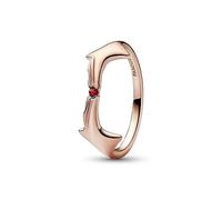 Pandora Bague Marvel Sorcière Rouge en métal plaqué or rose 14 carats avec cristal rouge