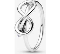 PANDORA Moments 193759C01-58 Bague nœud Infini en Argent Sterling avec oxyde de Zirconium Taille 58, Argent Sterling, Zircone cubique