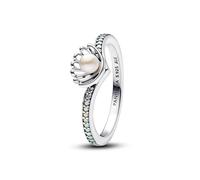 PANDORA Bague pour femme Disney Princesse Ariel Coquillage Argent 193654C01, 52/16,6, Argent sterling, Zircone cubique
