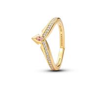 Pandora Bague pour Femme Disney Princesse Aurora Tiara Doré 164334C01, 58/18,5, Argent Sterling, Zircon cubique