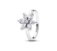 Pandora Bague pour femme Herbarium fleur scintillante Argent sterling 925 Zircon cubique Taille 52