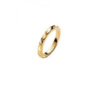 Pandora Bague pour femme ondulée dorée 163885C00, 52/16,6, Argent sterling, Aucune pierre précieuse