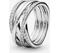 Pandora Bague Scintillante & Lignes Polies Argent Massif 54