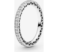 Pandora Bague Scintillement & Cœurs Argent Massif 58
