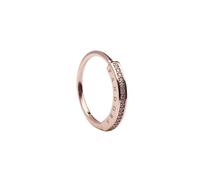 Pandora - Bague Signature I-D Pavé - Femme - Accessoires - Rose - Taille: 52 MM