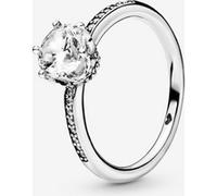 Pandora Bague Solitaire Couronne Scintillante Incolore Argent Massif 52