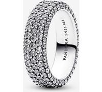 Pandora Timeless Bague Rang Pavée en argent sterling avec zircones cubiques transparentes, taille 58