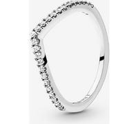 Pandora Bague chevron Vœu Scintillant en argent sterling avec zircones cubiques transparentes, taille 60