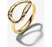 Pandora Bague XL Sertie de Forme Organique Dorée 60