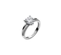 Heart Sterling Silver Ring with Clear Cubic Zirconia