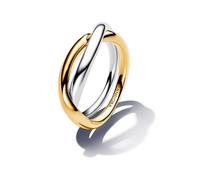 Pandora Bicolor Bandes entrelacées Anneau 163262C00 Femme, Taille de l'anneau:56