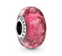 Pandora Bijou Argent Bead-Charm Vague Rose Muranoglas 798872C00