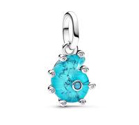 PANDORA Bijou Argent Charm Pendentif Escargot En Verre De Murano Bleu 793900C01