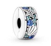 PANDORA Bijou Argent Clip Étoile De Mer Tropicale & Coquillage 791678C01