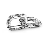 PANDORA Bijou Élément De Connexion Double Style Pavé Blanc 799660C02