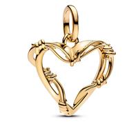 PANDORA Bijou Pendentif Doré Cœur Avec Fil de Fer Barbelé 762526C00