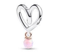 PANDORA Bijoux Argent Charm Bicolore Cœur Enveloppé 783242C01