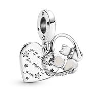 PANDORA Bijoux Argent Charm Pendentif Chats Et Cœurs 799546C01