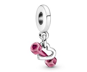 PANDORA Bijoux Argent Charm Pendentif Haltère & Cœur 799545C01