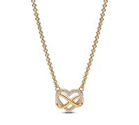 Pandora Bijoux Collier Femme Cœur Infini Scintillant Doré 362666C01
