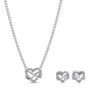 Pandora Bijoux Ensemble Cadeau Femme Cœur Infini Scintillant 68321