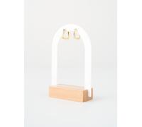 Pandora Boucles d'oreilles créoles 263875C00 triangle torsadé argent sterling plaqué or 14 carats