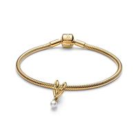 Pandora Bijoux Kit Débutant Bracelet Couleur Dorée Gewickeltes Cœur 21118