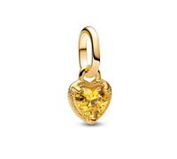 PANDORA Bijoux Mini Charm-Pendentif Cœur Doré 763862C01