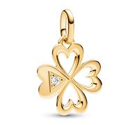 PANDORA Bijoux Pendentif Cœur Trèfle À Quatre Feuilles Couleur Or 763034C01