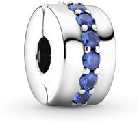 Pandora Charm clip Colours 791972C01 Argent sterling Rangée scintillante Cristal bleu