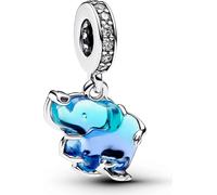 Pandora bleu verre de Murano éléphant pendentif breloque 793339C01 Pendentif
