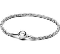 Pandora Boucle Ronde Pandora Torsadé Bracelet à Maillons Serpent 593757C00 Bracelet Femme, Circonférence du bracelet:19cm