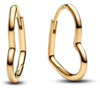Pandora Boucles d'oreilles 268307C00 Cœurs asymétriques argent sterling plaqué or TU sans gemme
