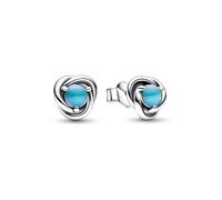 PANDORA Boucles d'oreilles Bouton 292335C02 Cercle, Taille Unique, Acier Inoxydable Turquoise, Kristall