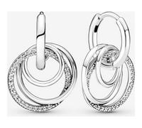Pandora Boucles d'Oreilles Créoles Cercles Ma Famille Pour Toujours one size