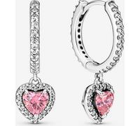 Pandora Boucles d'Oreilles Créoles Cœur Halo Scintillant one size