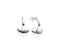 Pandora - Boucles d'oreilles créoles cœur ouvert - Femme - Accessoires - Gris - Taille: ONE Size
