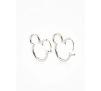 Pandora - Boucles d'oreilles créoles silhouette Mickey Mouse - Femme - Accessoires - Gris - Taille: ONE Size
