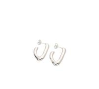 Pandora - Boucles d'oreilles ouvertes en forme de V organique - Femme - Accessoires - Gris - Taille: ONE Size