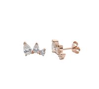 Pandora - Boucles d'oreilles puces poire scintillantes - Femme - Accessoires - Blanc - Taille: ONE Size
