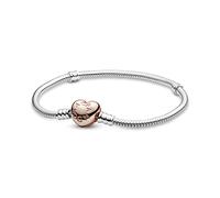 PANDORA Bracelet 580719-18 Femme Argent Coeur Rose