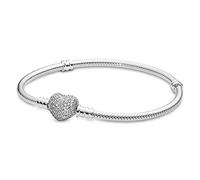 PANDORA Bracelet 590727CZ-19 Bracelet pour Femme en Argent avec cœur en Zirconium
